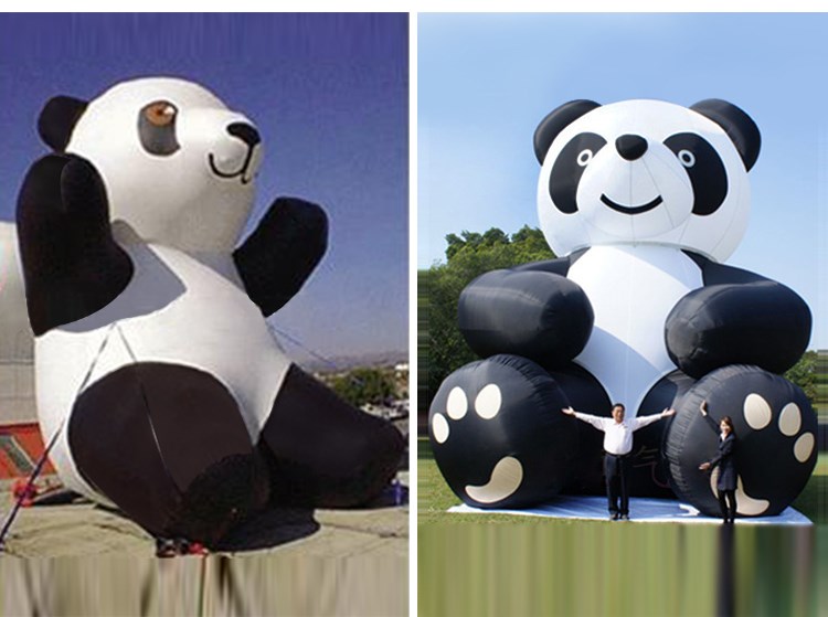 南圣镇充气熊猫展示